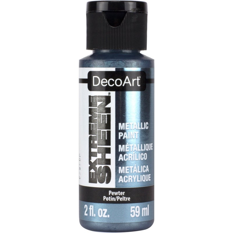 DecoArt 2 Ounce, Pewter Extreme Sheen Paint, 2 Fl Oz (Pack of 1) - Image 3